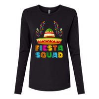 Cinco De Mayo Fiesta Squad Family Matching Group Womens Cotton Relaxed Long Sleeve T-Shirt