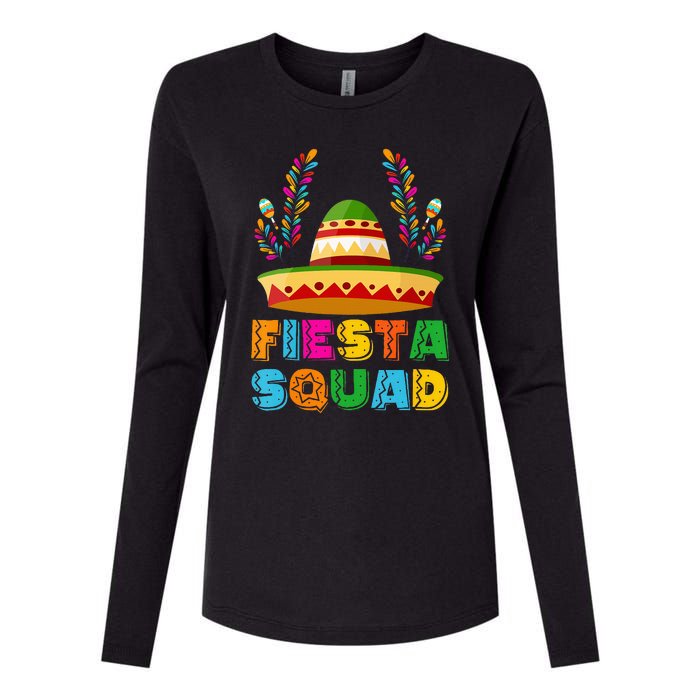 Cinco De Mayo Fiesta Squad Family Matching Group Womens Cotton Relaxed Long Sleeve T-Shirt