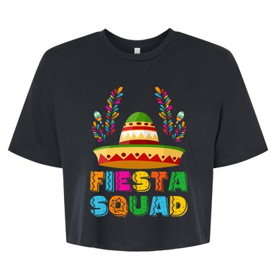 Cinco De Mayo Fiesta Squad Family Matching Group Bella+Canvas Jersey Crop Tee