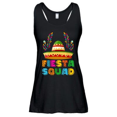 Cinco De Mayo Fiesta Squad Family Matching Group Ladies Essential Flowy Tank