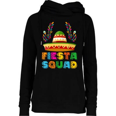 Cinco De Mayo Fiesta Squad Family Matching Group Womens Funnel Neck Pullover Hood