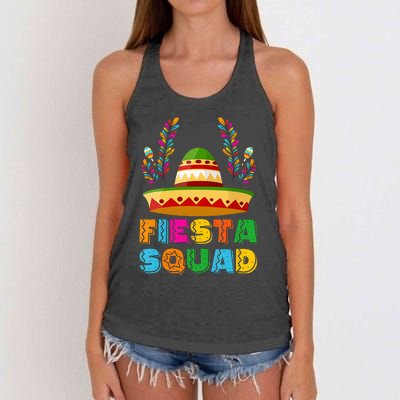 Cinco De Mayo Fiesta Squad Family Matching Group Women's Knotted Racerback Tank