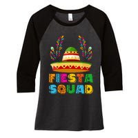 Cinco De Mayo Fiesta Squad Family Matching Group Women's Tri-Blend 3/4-Sleeve Raglan Shirt