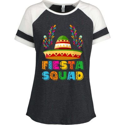 Cinco De Mayo Fiesta Squad Family Matching Group Enza Ladies Jersey Colorblock Tee