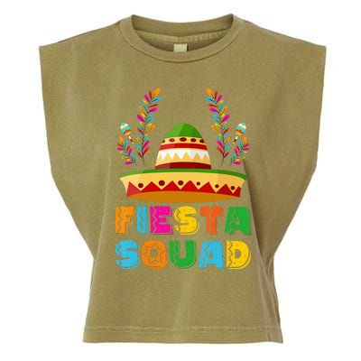 Cinco De Mayo Fiesta Squad Family Matching Group Garment-Dyed Women's Muscle Tee