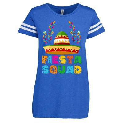 Cinco De Mayo Fiesta Squad Family Matching Group Enza Ladies Jersey Football T-Shirt