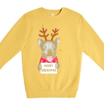 Christmas Dog Merry Christmas Premium Crewneck Sweatshirt