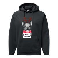 Christmas Dog Merry Christmas Performance Fleece Hoodie