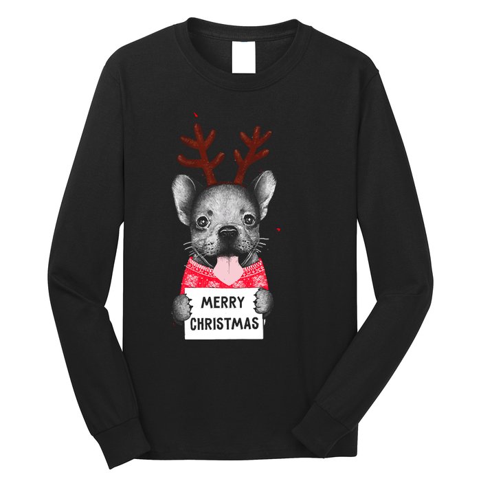 Christmas Dog Merry Christmas Long Sleeve Shirt