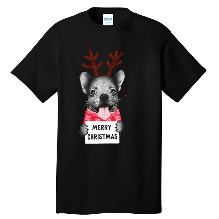 Christmas Dog Merry Christmas Tall T-Shirt