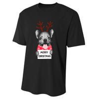 Christmas Dog Merry Christmas Performance Sprint T-Shirt