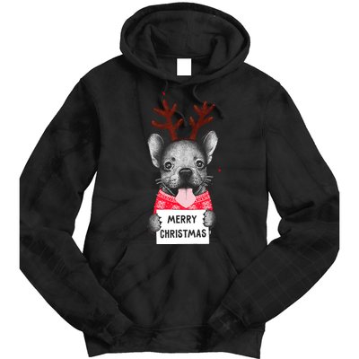 Christmas Dog Merry Christmas Tie Dye Hoodie