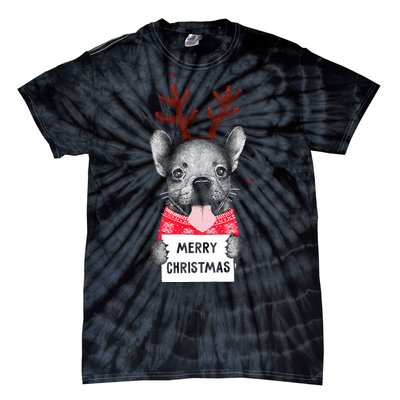 Christmas Dog Merry Christmas Tie-Dye T-Shirt