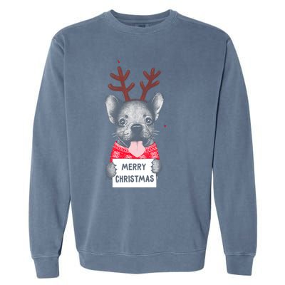 Christmas Dog Merry Christmas Garment-Dyed Sweatshirt