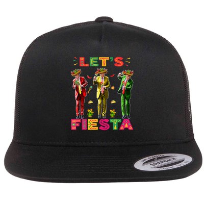 Cinco De Mayo Trump Taco Funny Dancing Trump Let's Fiesta Flatbill Hat