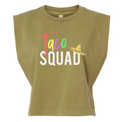 Cinco De Mayo Taco Squad Design To Celebrate A Fiesta Garment-Dyed Women's Muscle Tee