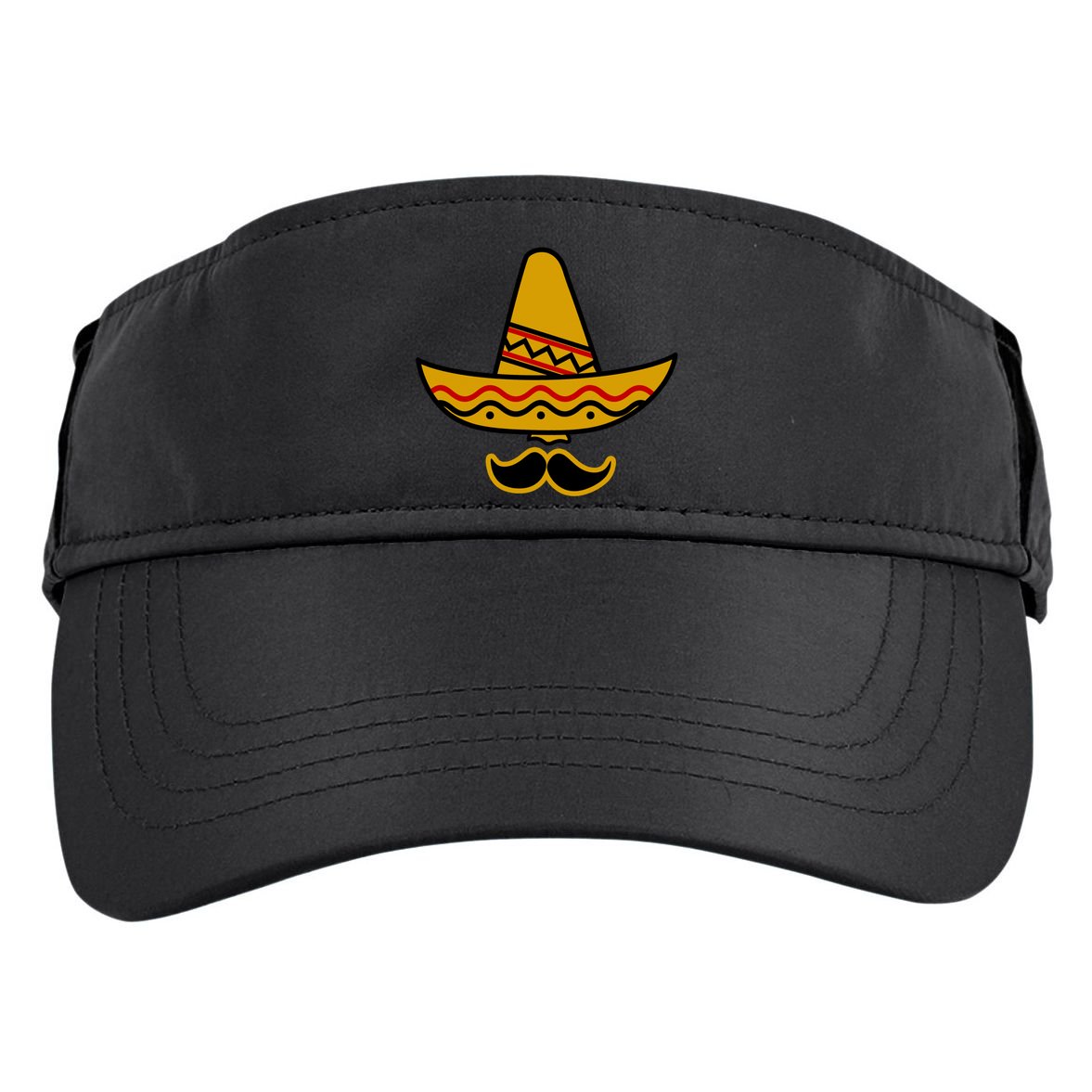 Cinco De Mayo Mustache Sombrero Funny Adult Drive Performance Visor