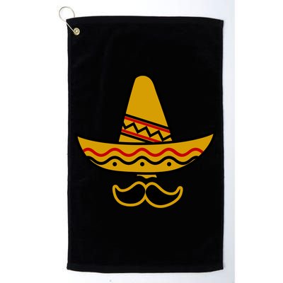 Cinco De Mayo Mustache Sombrero Funny Golf Towel