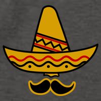 Cinco De Mayo Mustache Sombrero Funny Vector Backpack