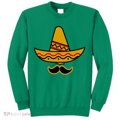 Cinco De Mayo Mustache Sombrero Funny Sweatshirt