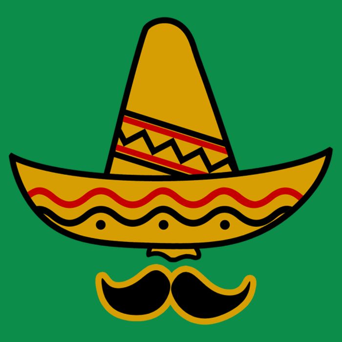 Cinco De Mayo Mustache Sombrero Funny Button