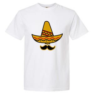 Cinco De Mayo Mustache Sombrero Funny Garment-Dyed Heavyweight T-Shirt