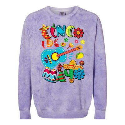 Cinco De Mayo Mexican Fiesta 5 De Mayo Viva Mexico Colorblast Crewneck Sweatshirt