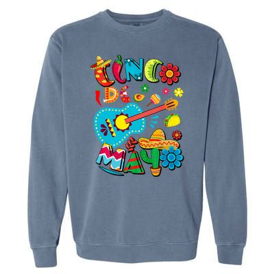 Cinco De Mayo Mexican Fiesta 5 De Mayo Viva Mexico Garment-Dyed Sweatshirt