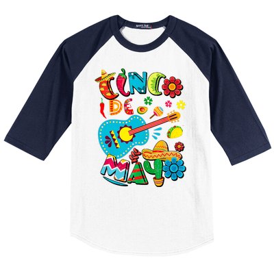 Cinco De Mayo Mexican Fiesta 5 De Mayo Viva Mexico Baseball Sleeve Shirt