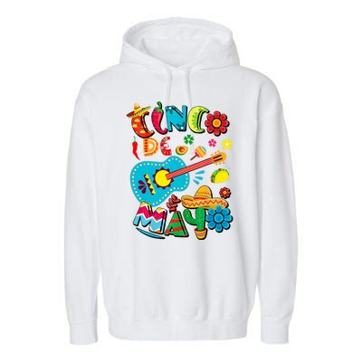 Cinco De Mayo Mexican Fiesta 5 De Mayo Viva Mexico Garment-Dyed Fleece Hoodie