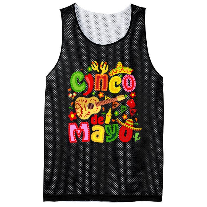 Cinco De Mayo Mexican Fiesta 5 De Mayo Mesh Reversible Basketball Jersey Tank