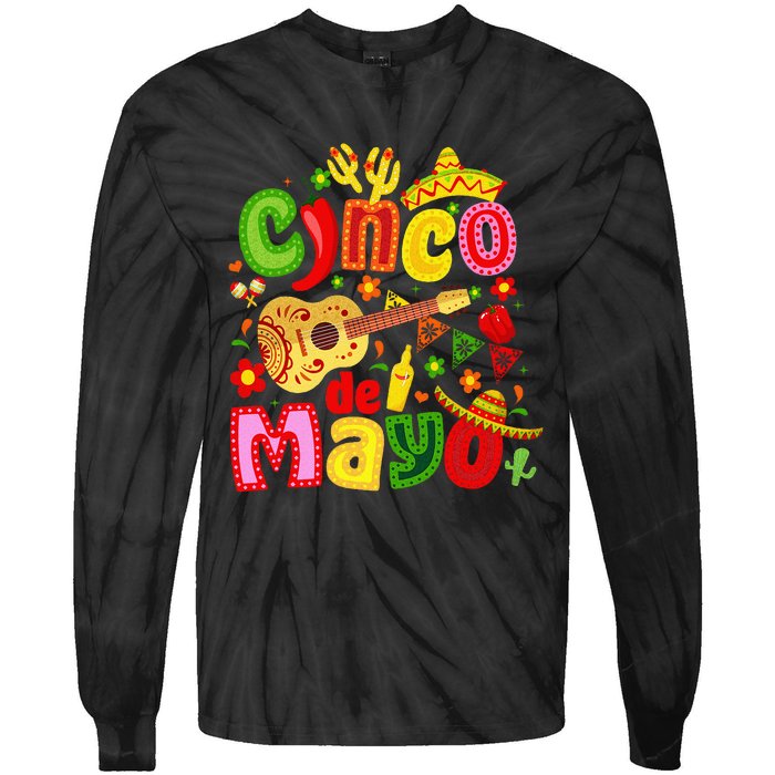 Cinco De Mayo Mexican Fiesta 5 De Mayo Tie-Dye Long Sleeve Shirt