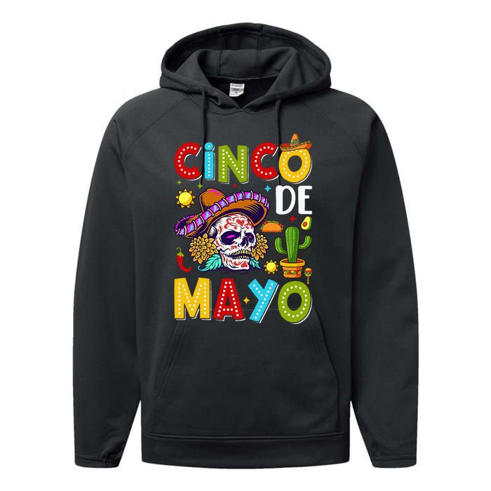 Cinco De Mayo Mexican Fiesta Squad 5 De Mayo Performance Fleece Hoodie