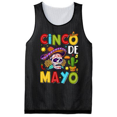 Cinco De Mayo Mexican Fiesta Squad 5 De Mayo Mesh Reversible Basketball Jersey Tank