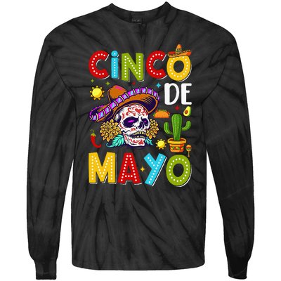 Cinco De Mayo Mexican Fiesta Squad 5 De Mayo Tie-Dye Long Sleeve Shirt