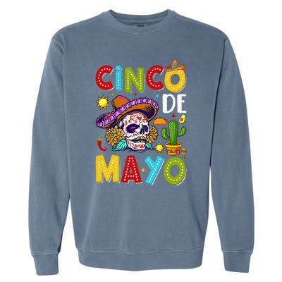 Cinco De Mayo Mexican Fiesta Squad 5 De Mayo Garment-Dyed Sweatshirt