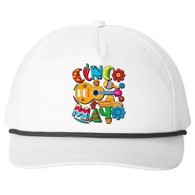 Cinco De Mayo Mexican Fiesta 5 De Mayo Snapback Five-Panel Rope Hat