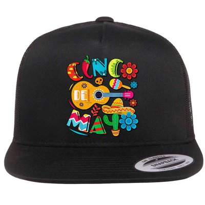 Cinco De Mayo Mexican Fiesta 5 De Mayo Flat Bill Trucker Hat