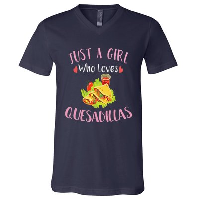 Cinco De Mayo Just A Who Loves Quesadillas V-Neck T-Shirt