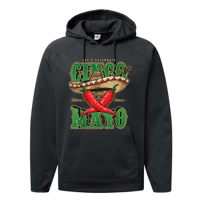 Cinco De Mayo Lets Celebrate With Hot Chilli Performance Fleece Hoodie