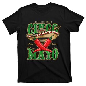 Cinco De Mayo Lets Celebrate With Hot Chilli T-Shirt