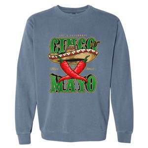 Cinco De Mayo Lets Celebrate With Hot Chilli Garment-Dyed Sweatshirt