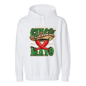 Cinco De Mayo Lets Celebrate With Hot Chilli Garment-Dyed Fleece Hoodie