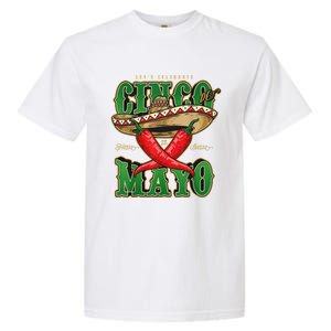 Cinco De Mayo Lets Celebrate With Hot Chilli Garment-Dyed Heavyweight T-Shirt