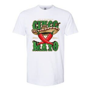 Cinco De Mayo Lets Celebrate With Hot Chilli Softstyle CVC T-Shirt