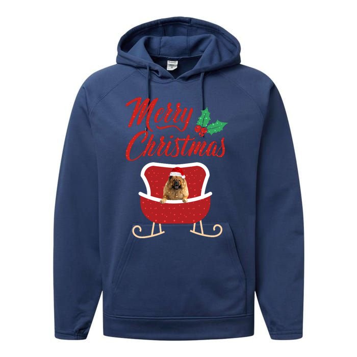 ChowChow Dog Merry Christmas Design For The Holiday Season! Performance Fleece Hoodie