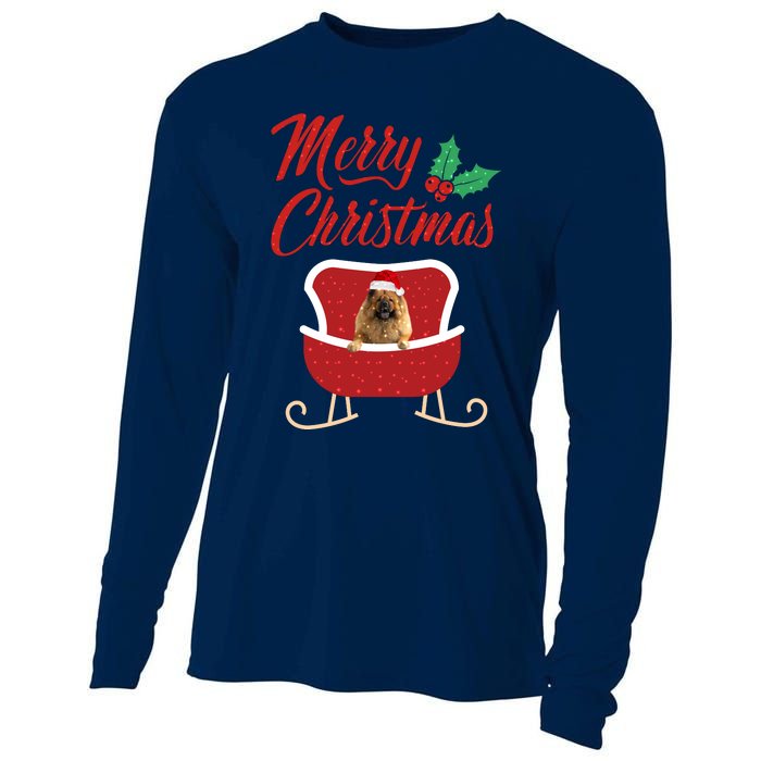 ChowChow Dog Merry Christmas Design For The Holiday Season! Cooling Performance Long Sleeve Crew