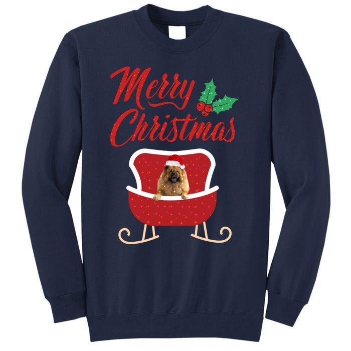 ChowChow Dog Merry Christmas Design For The Holiday Season! Tall Sweatshirt