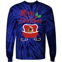 ChowChow Dog Merry Christmas Design For The Holiday Season! Tie-Dye Long Sleeve Shirt