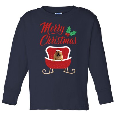 ChowChow Dog Merry Christmas Design For The Holiday Season! Toddler Long Sleeve Shirt